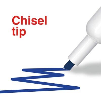 Staples Remarx Dry Erase Marker, Chisel Tip, Blue, 12/Pack (ST62936)