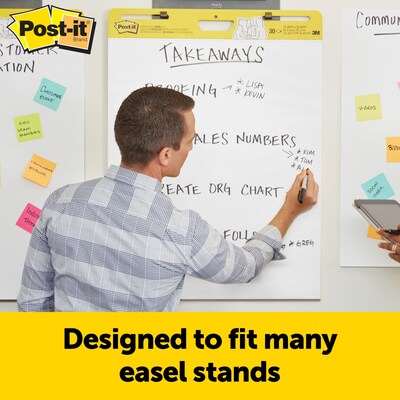 Post-it Super Sticky Wall Easel Pad, 20" x 23", 20 Sheets/Pad, 2 Pads/Pack (566)
