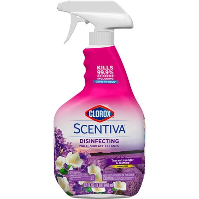 Clorox Scentiva Multi Surface Cleaner Spray Bottle, Tuscan Lavender & Jasmine, 32 Oz. (31387)