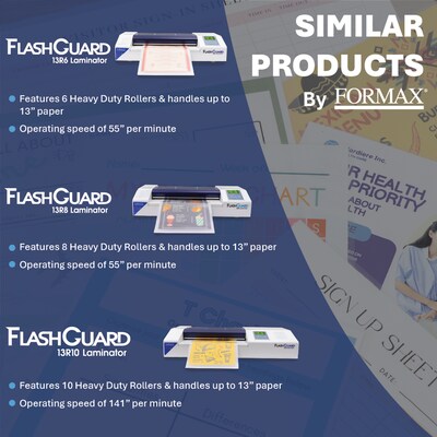 Formax FlashGuard 18R6 Thermal & Cold Laminator, 18" Width, White (FlashGuard 18R6)