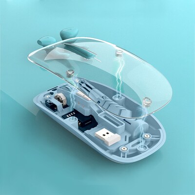 SaharaCase Glacier Wireless Ergonomic Laser Mouse, Blue (KB59)