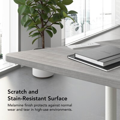 Bush Business Furniture Synergy 60"W Trapezoid Shaped Conference Table, Platinum Gray (SGD160PG)