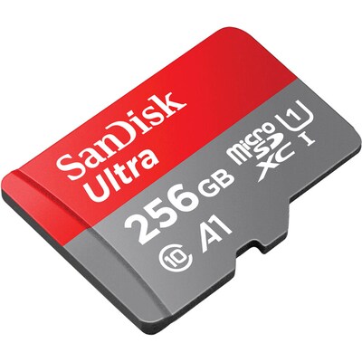 SanDisk Ultra 256GB microSDXC Memory Card with Adapter, Class 10, U1 (SDSQUAC-256G-AN6MA)