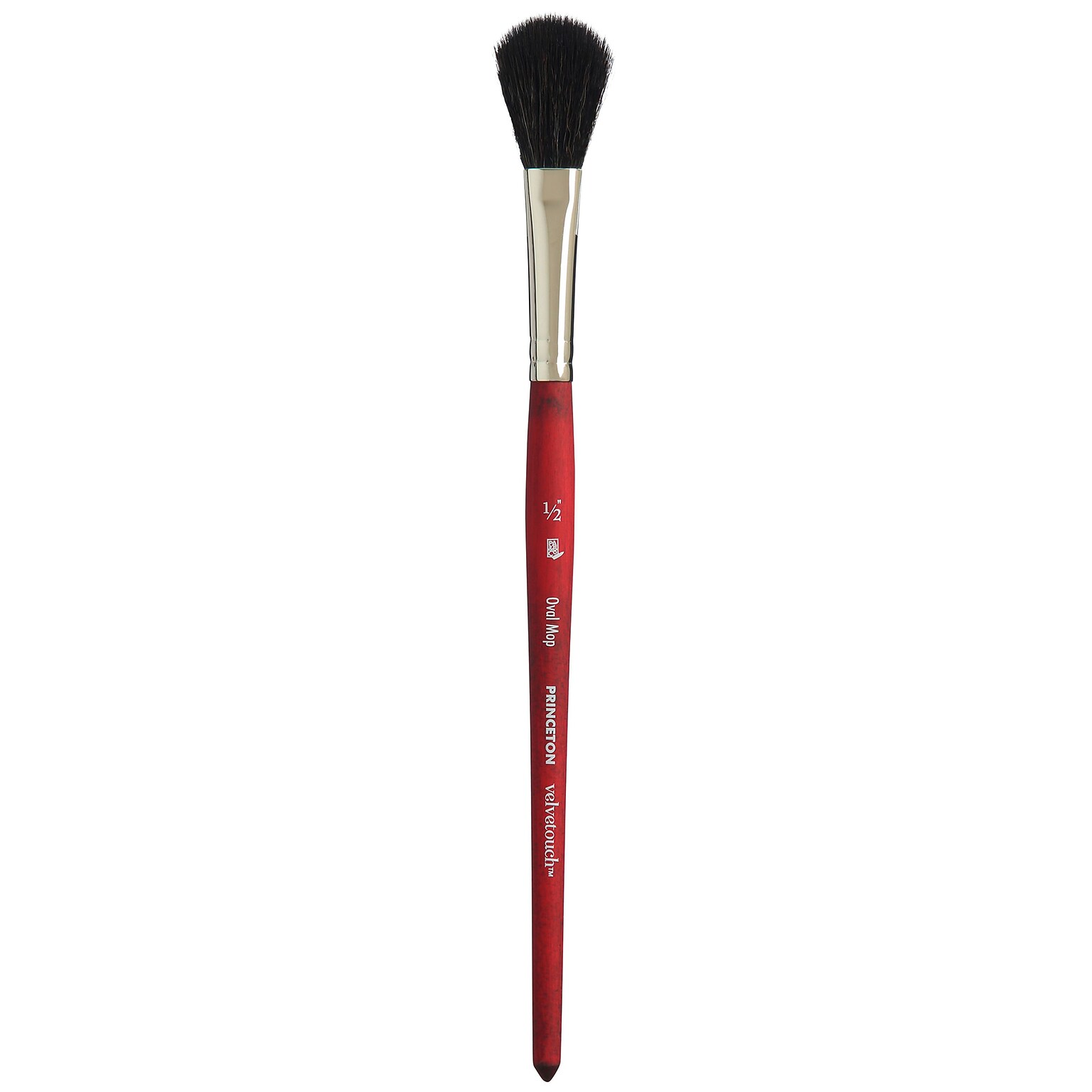 Princeton Velvetouch Short Handle Mixed Media Synthetic 1/2 Mini Mop Paintbrush (PBXP3950OM050)