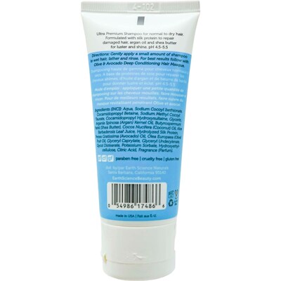 Earth Science Mini Olive & Avocado Shampoo, 2 oz Trial Size Bottle, 6 Bottles/Bag, 6 Bags/Carton