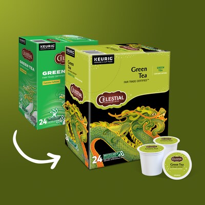 Celestial Seasonings Green Tea, Keurig® K-Cup® Pods, 24/Box (5000330010)