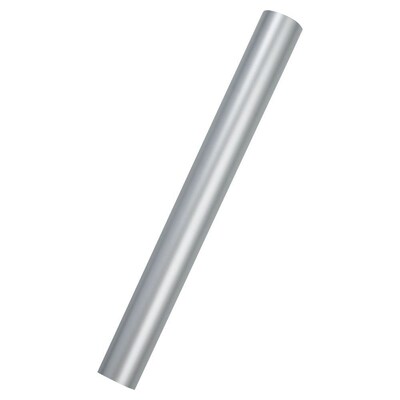 JAM Paper Short Mini Roll Wrapping Paper, 26.3 sq. ft., Silver, 2/Pack(277013538263a)
