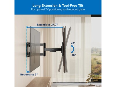 Mount-It! Heavy-Duty XXL Full-Motion TV Mount, 264 lbs. Max. (MI-14010)