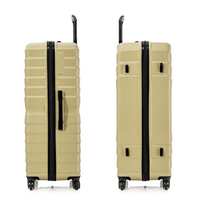 InUSA Aurum 33.66" Hardside Suitcase, 4-Wheeled Spinner, TSA Checkpoint Friendly, Champagne (IUAUR00XL-CHA)
