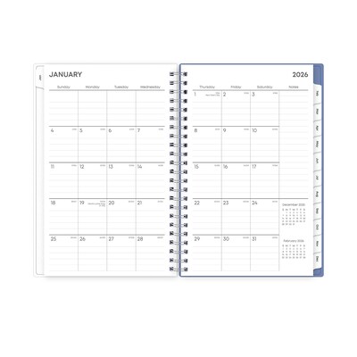 2026 Blue Sky Lindley 5" x 8" Calendar Year Weekly & Monthly Planner, Plastic Cover, Multicolored (101579-26)