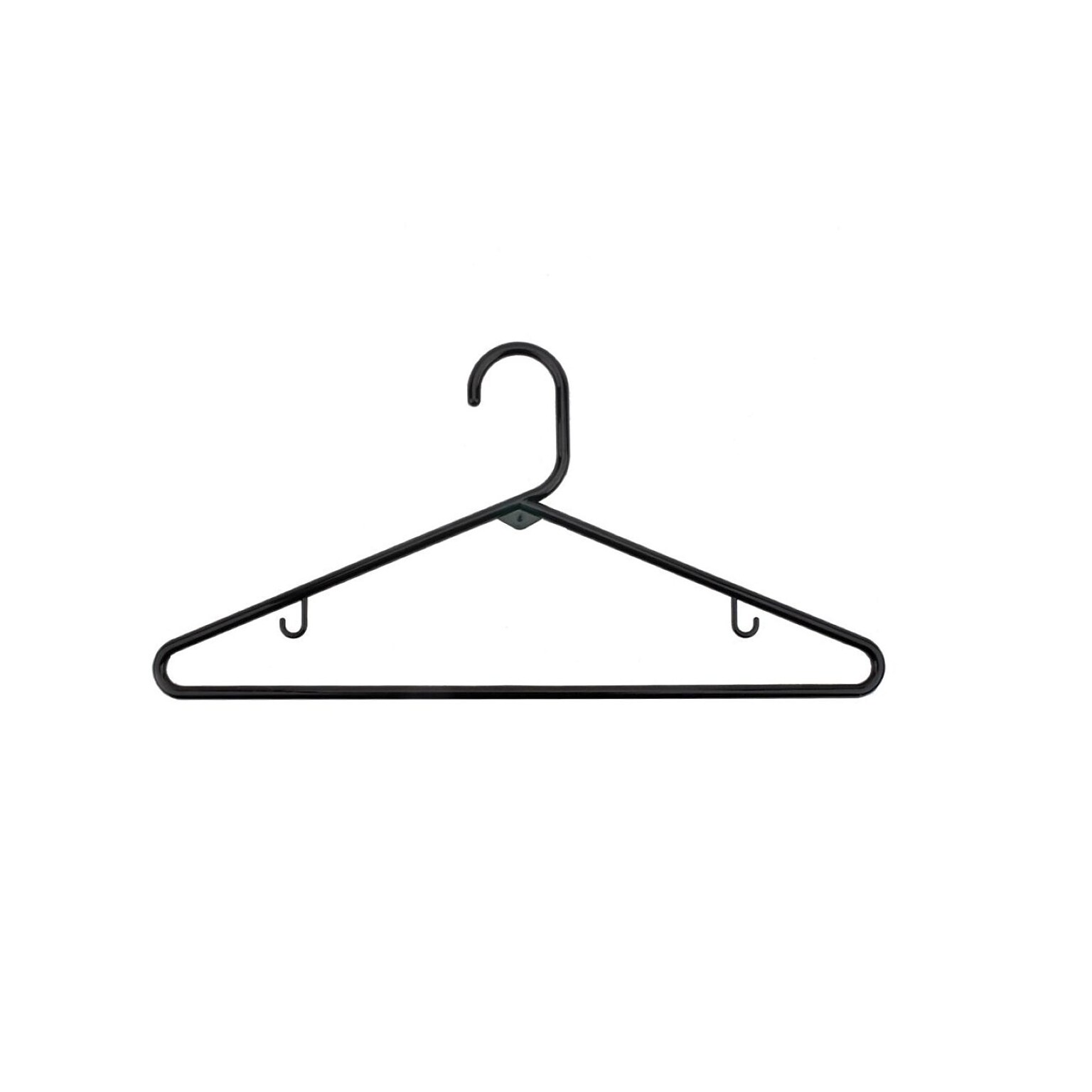 Nahanco Plastic Clothes Hangers, Black, 24/Pack (TBBHU)