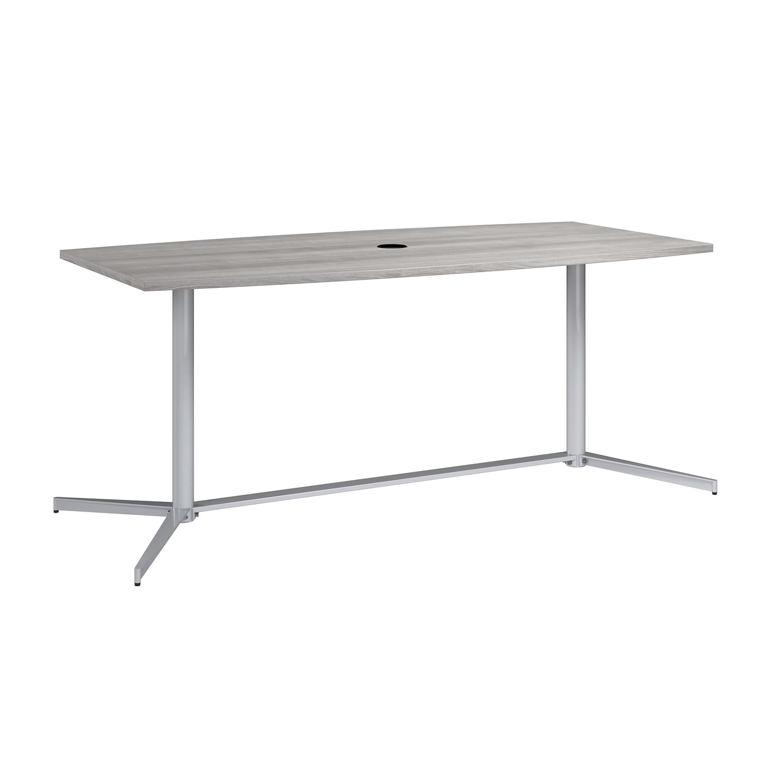 Bush Business Furniture 72W x 36D Boat Shaped Conference Table, Platinum Gray (99TBM72PGSVK)