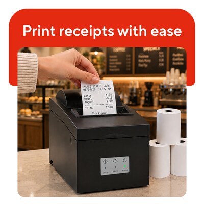 Staples Thermal Paper Rolls 2 1/4 x 50 Ft for POS and Registers, 50 Carton