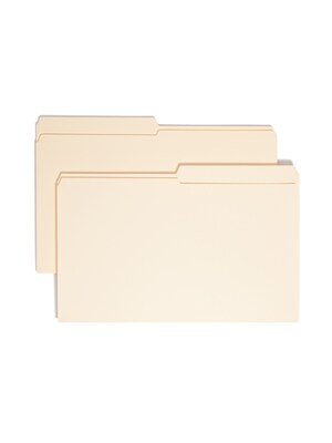Smead Reinforced File Folder, 2 Tab, Legal Size, Manila, 100/Box (15326)