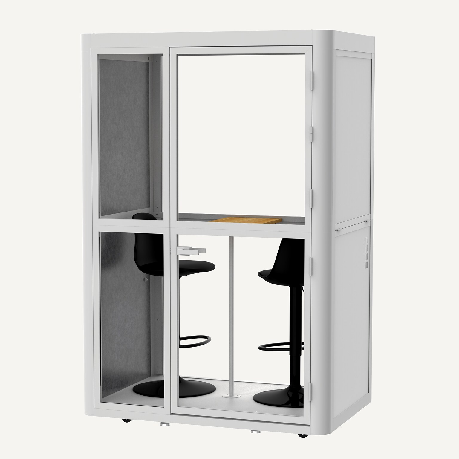 FlexiSpot WorkCube Series Sound Absorbing 2 Person Privacy Booth, White (EP2FW-KIT)
