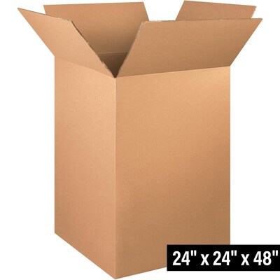 24 x 24 x 48 Heavy Duty Shipping Boxes, 48 ECT, 5/Bundle (HD242448DW)