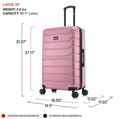 InUSA Trend 28" Hardside Suitcase, 4-Wheeled Spinner, Rose Gold (IUTRE00L-ROS)