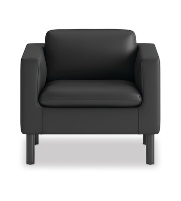 HON Parkwyn Polyurethane Club Chair, Black (HVLVL1.BLK01)