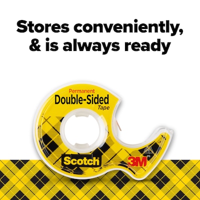 Scotch Removable Double Sided Tape with Dispenser, 3/4" x 11.11 yds., Clear (667)