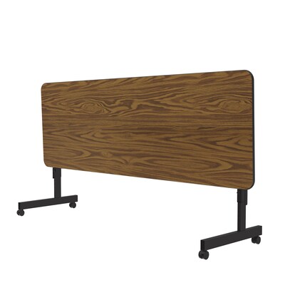 Correll Econoline Flip Top Nesting Table, 24"x72", Medium Oak (FTM2472TF-06)