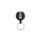 Advantus Badge Reel with Split Key Ring, Black, Dozen (97121)