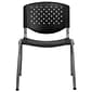 Flash Furniture HERCULES Series Plastic Stack Chair, Black, 5 Pack (5RUTF01ABK)