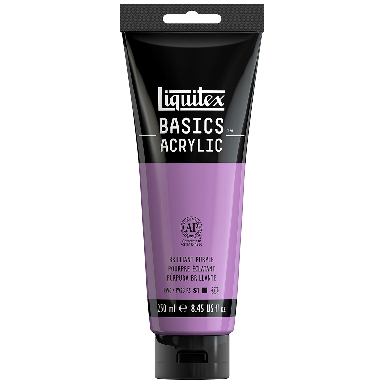 Liquitex BASICS Acrylic Paint Tube, Brilliant Purple, 250 mL (LIQ4385590)