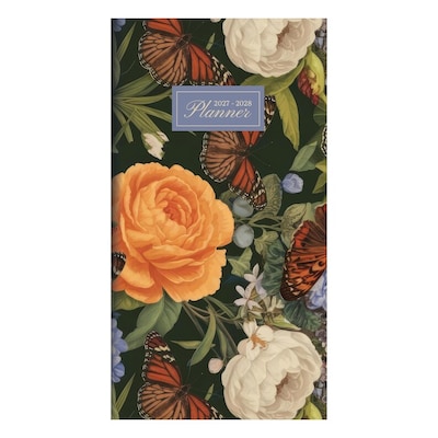 2027 TF Publishing Vintage Blooms 3.5 x 6.5  Monthly Standard Planner, Paperboard Cover, Multicolored (27-7036)