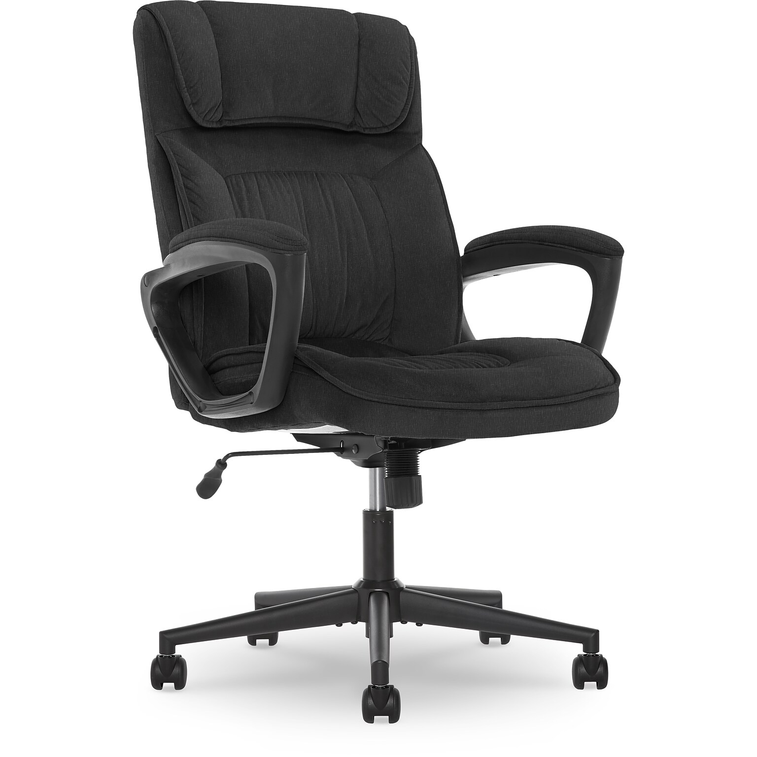 Serta Hannah I Ergonomic Microfiber Swivel Executive Chair, Black (43670D)