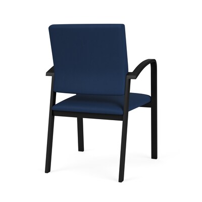 Lesro Newport Vinyl Guest Chair, Patriot Plus Imperial Blue/Black (NP1101.SBK-01PPIB)