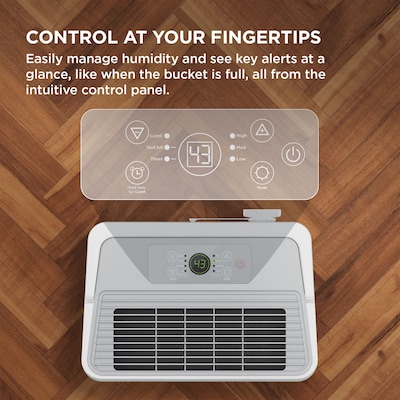 TCL 25-Pint Portable Dehumidifier, WiFi Enabled, 3-Speed, Covers up to 2000 sq. ft., White (T25DC9R)