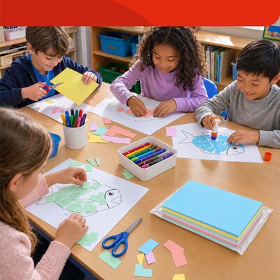 Staples Pastel 30% Recycled Color Copy Paper, 20 lbs., 8.5" x 11", Blue, 500/Ream (14786)