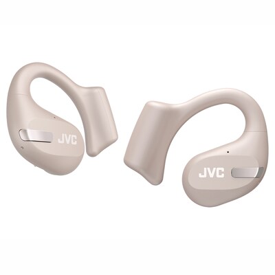 JVC Nearphones Wireless Noise Canceling Over-Ear Earphones, Bluetooth, Sand Beige (JVCHANP50TC)