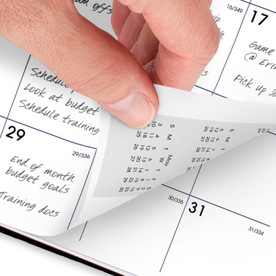 2026 AT-A-GLANCE DayMinder 7" x 8.5" Monthly Planner, Faux Leather Cover, Black (G400H-00-26)