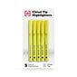 TRU RED™ Pocket Stick Highlighter with Grip, Chisel Tip, Yellow, 5/Pack (TR54578)