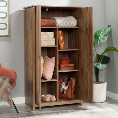 Sauder River Ranch 60H Storage Cabinet with 5 Shelves, Sindoori Mango (437320)