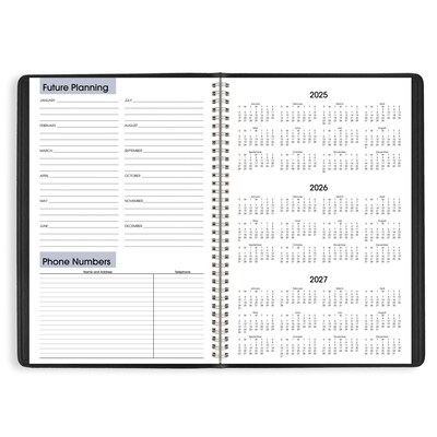 2026 AT-A-GLANCE DayMinder 8" x 12" Monthly Planner, Faux Leather Cover, Black (G470-00-26)