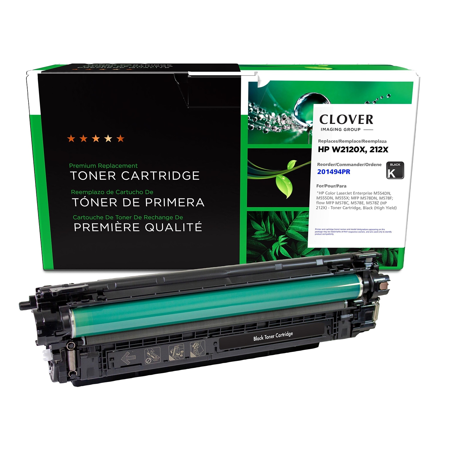 Clover Imaging Group Remanufactured Black High Yield Toner Cartridge Replacement for HP 212X (W2120X)