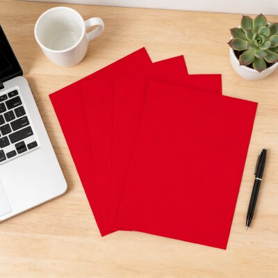 Staples Brights Multipurpose Colored Paper, 20 lbs., 8.5 x 11, Red, 500/Ream (25208)