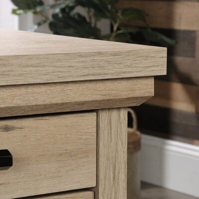 Sauder Aspen Post 65"W Executive Computer Desk, Prime Oak (426487)