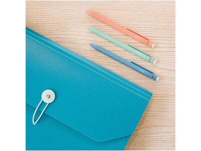 U Brands U-Eco Poly Expandable Folder, 13-Pocket, Letter Size, Ocean Blue (6594U01-12)