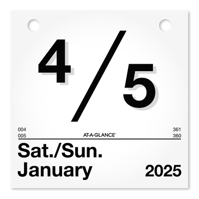 2027 AT-A-GLANCE Today Is 6" x 6" Daily Calendar Refill Pages, White/Black (K1-50-27)