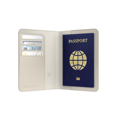 Satechi Vegan-Leather FindAll Passport Cover, Sand (ST-VPCW)