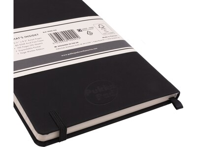 Pukka Pad Professional Notebook, 5.11" x 8.2", College-Ruled, 96 Sheets, Black, 3/Pack (9940-SIG(3))