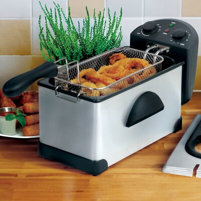 MegaChef 3 Liter Electric Deep Fryer, Black (935121818M)