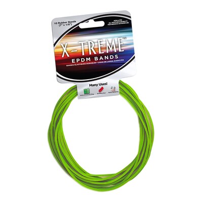 Alliance X-Treme EPDM Multi-Purpose #117B Rubber Bands, 7 x 1/8, Lime Green, 10/Pack (02003)