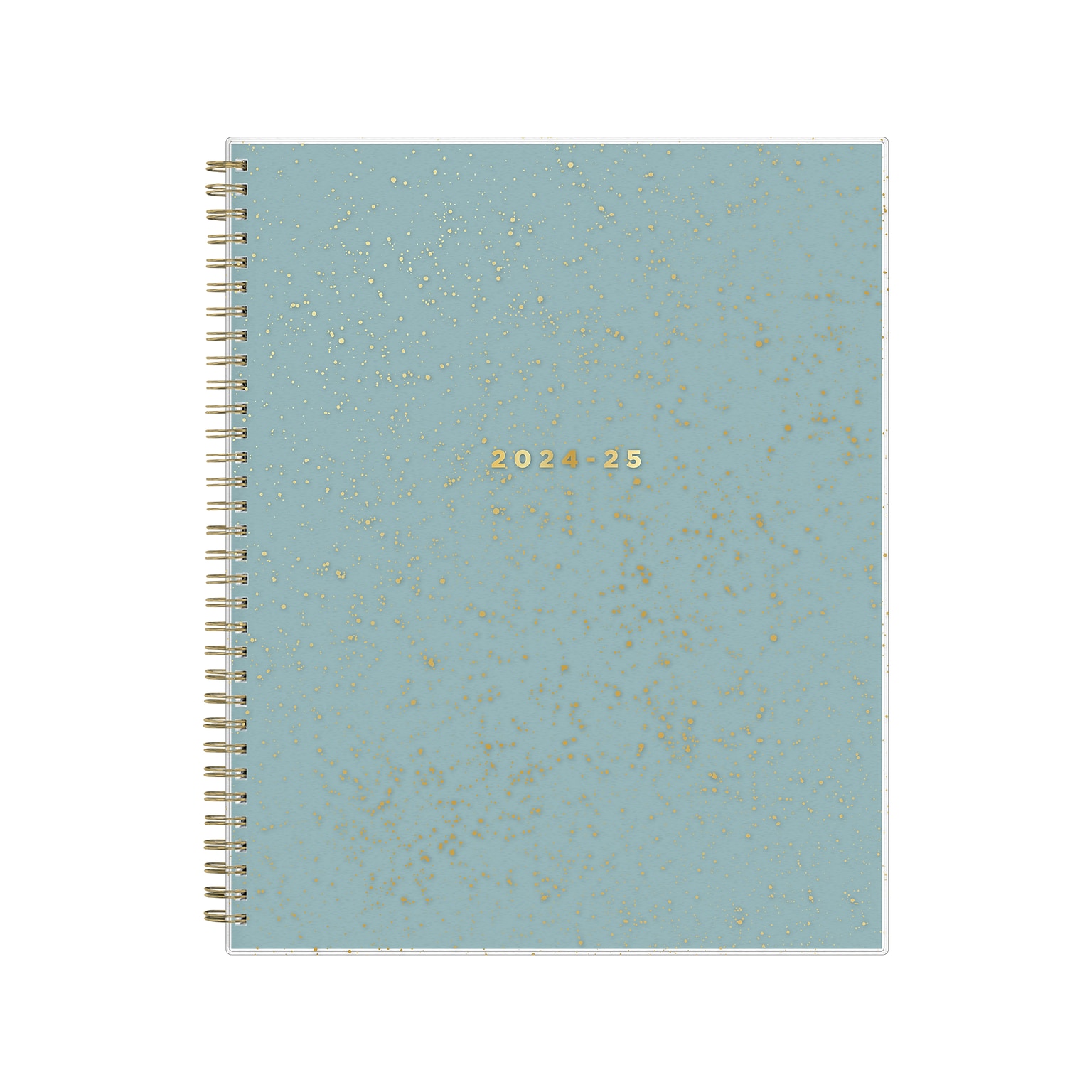 2024-2025 Blue Sky Splatter Dot Jade 8.5 x 11 Academic Weekly & Monthly Planner, Plastic Cover, Mint/Gold (149043-A25)