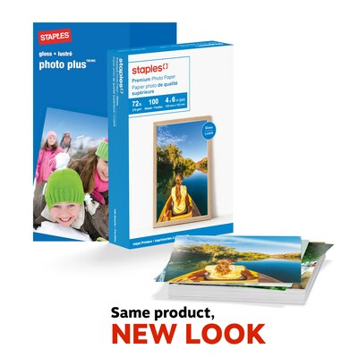 Staples® Premium Glossy Photo Paper, 4 x 6, 100 Sheets/Pack (ST17673)