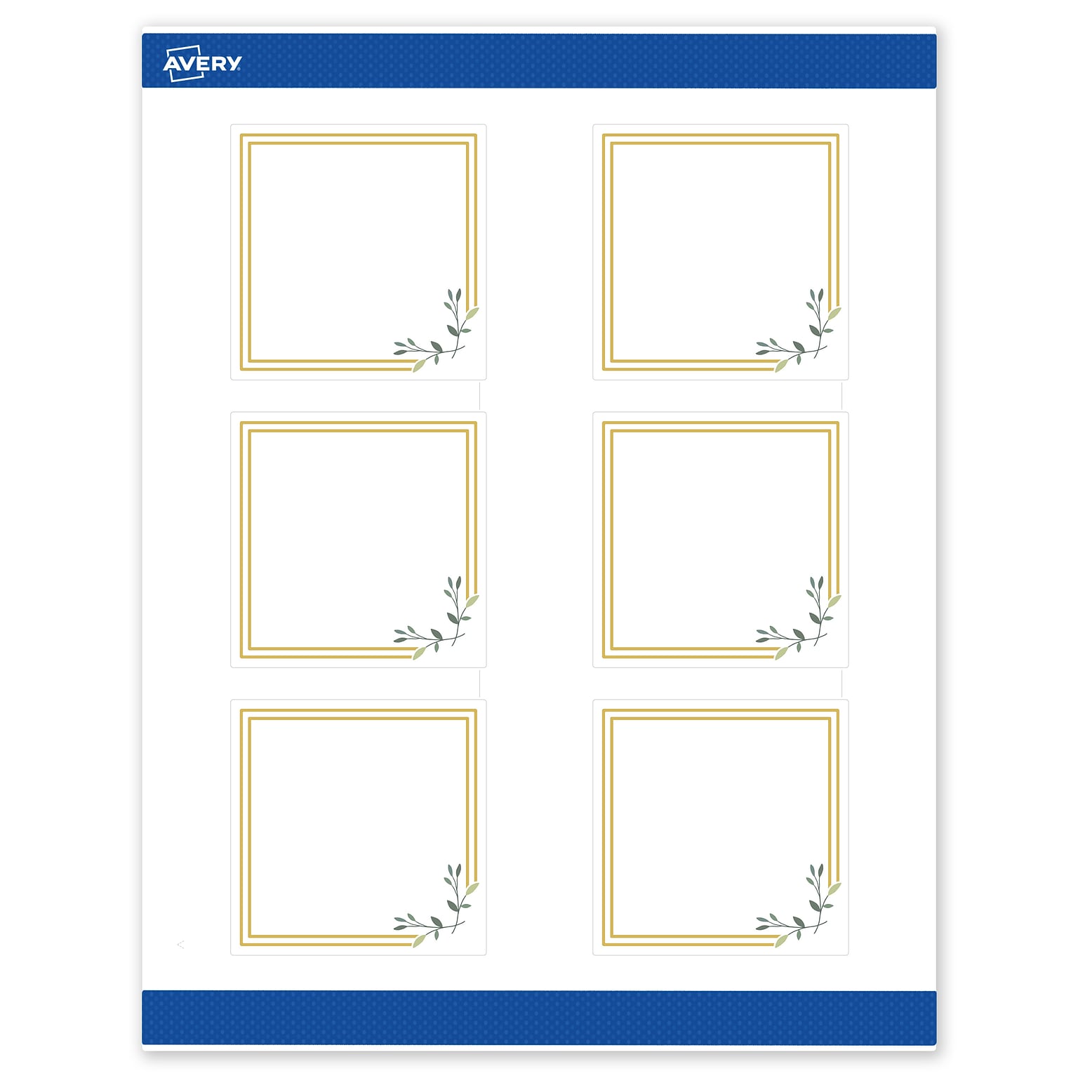 Avery Laser/Inkjet Square Multipurpose Labels, 3 x 3, White, 60/Pack (S00DMT)