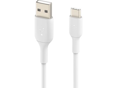 Belkin BoostCharge USB-C to USB-A Charging Cable, 3.3 ft., White, 2/Pack (CAB001bt1MWH2PK)